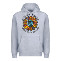 Heather Grey blessed is the nation whose god is the lord Premium Hoodie - CowhideDigitalArt