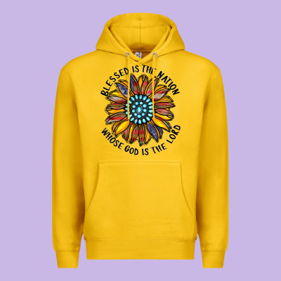 Blessed Is The Nation Whose God Is The Lord Premium Hoodie Designed By Cowhidedigitalart