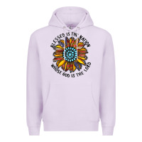 Lilac blessed is the nation whose god is the lord Premium Hoodie - CowhideDigitalArt