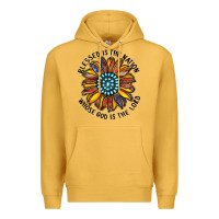 Mustard blessed is the nation whose god is the lord Premium Hoodie - CowhideDigitalArt