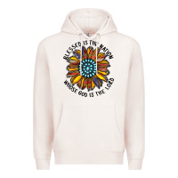 Pale Pink blessed is the nation whose god is the lord Premium Hoodie - CowhideDigitalArt