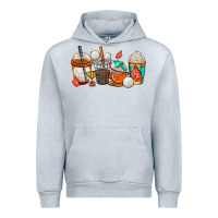 Heather Grey volleyball coffee cups Urban Hoodie - AdoDesignShop