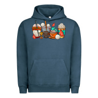 Pigment Midnight Navy volleyball coffee cups Urban Hoodie - AdoDesignShop