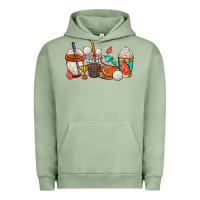 Pigment Oil Green volleyball coffee cups Urban Hoodie - AdoDesignShop