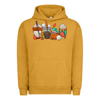 Pigment Peanut Butter volleyball coffee cups Urban Hoodie - AdoDesignShop
