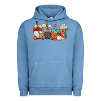 Pigment Pebble Blue volleyball coffee cups Urban Hoodie - AdoDesignShop