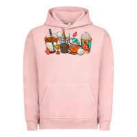 Pigment Salmon volleyball coffee cups Urban Hoodie - AdoDesignShop