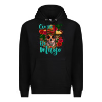 Black cinco de mayo skull Premium Hoodie - HRA Design Shop