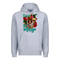 Heather Grey cinco de mayo skull Premium Hoodie - HRA Design Shop