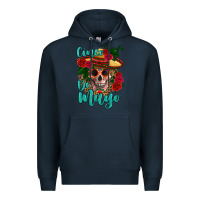 Navy cinco de mayo skull Premium Hoodie - HRA Design Shop