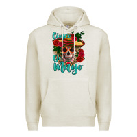 Oatmeal Heather cinco de mayo skull Premium Hoodie - HRA Design Shop