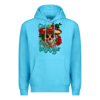 Ocean Blue cinco de mayo skull Premium Hoodie - HRA Design Shop