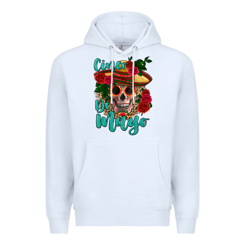 Cinco De Mayo Skull Premium Hoodie by HRA Design Shop | Teevron