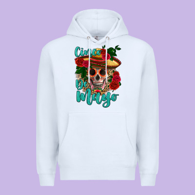 Cinco De Mayo Skull Premium Hoodie Designed By Hra Design Shop