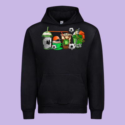 Soccer Coffee Cups Urban Hoodie Designed By Adodesignshop
