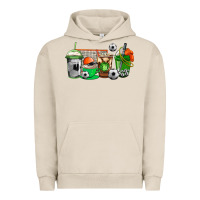 Pigment French Oak soccer coffee cups Urban Hoodie - AdoDesignShop