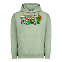 Pigment Oil Green soccer coffee cups Urban Hoodie - AdoDesignShop