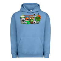 Pigment Pebble Blue soccer coffee cups Urban Hoodie - AdoDesignShop