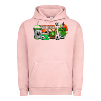 Pigment Salmon soccer coffee cups Urban Hoodie - AdoDesignShop
