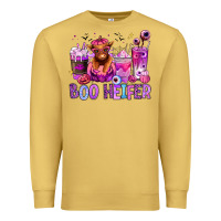 Antique Gold Halloween boo Heifer coffee cups Premium Sweatshirt - RanaPortraitStore