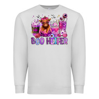 Dove Grey Halloween boo Heifer coffee cups Premium Sweatshirt - RanaPortraitStore
