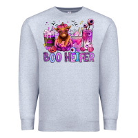 Heather Grey Halloween boo Heifer coffee cups Premium Sweatshirt - RanaPortraitStore