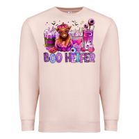 Pale Pink Halloween boo Heifer coffee cups Premium Sweatshirt - RanaPortraitStore