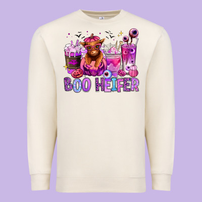 Premium Sweatshirt Halloween boo Heifer coffee cups