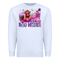 White Halloween boo Heifer coffee cups Premium Sweatshirt - RanaPortraitStore