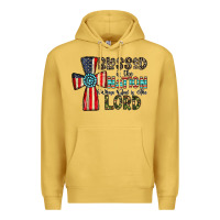 Antique Gold blessed İs the nation whose god is the lord Premium Hoodie - CowhideDigitalArt