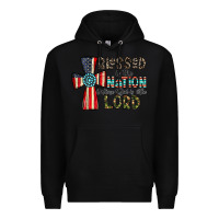 Black blessed İs the nation whose god is the lord Premium Hoodie - CowhideDigitalArt