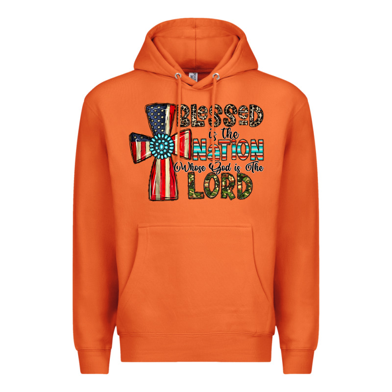 Blessed İs The Nation Whose God Is The Lord Premium Hoodie by CowhideDigitalArt | Teevron