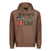 Chestnut blessed İs the nation whose god is the lord Premium Hoodie - CowhideDigitalArt