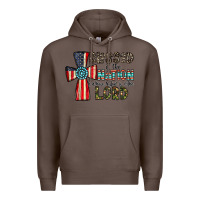 Coffee blessed İs the nation whose god is the lord Premium Hoodie - CowhideDigitalArt