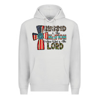 Dove Grey blessed İs the nation whose god is the lord Premium Hoodie - CowhideDigitalArt