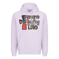 Lilac blessed İs the nation whose god is the lord Premium Hoodie - CowhideDigitalArt