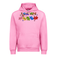 Fuchsia Pink you are loved autism Urban Hoodie - JahusDesignShop