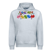 Heather Grey you are loved autism Urban Hoodie - JahusDesignShop