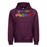 Mauve Wine you are loved autism Urban Hoodie - JahusDesignShop
