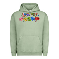 Pigment Oil Green you are loved autism Urban Hoodie - JahusDesignShop