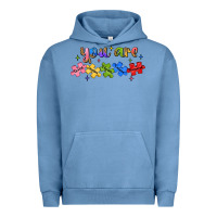 Pigment Pebble Blue you are loved autism Urban Hoodie - JahusDesignShop