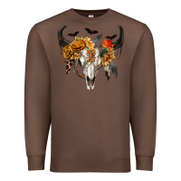 Chestnut Halloween Bull Skull Premium Sweatshirt - RanaPortraitStore