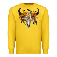 Lemon Halloween Bull Skull Premium Sweatshirt - RanaPortraitStore