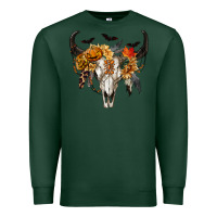 Halloween Bull Skull Premium Sweatshirt | Teevron