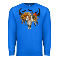 True Royal Halloween Bull Skull Premium Sweatshirt - RanaPortraitStore