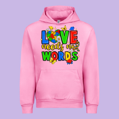 Love Needs No Words Urban Hoodie Designed By Jahusdesignshop