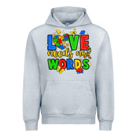 Heather Grey love needs no words Urban Hoodie - JahusDesignShop