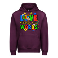Mauve Wine love needs no words Urban Hoodie - JahusDesignShop