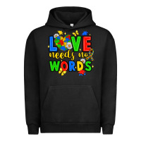 Pigment Black love needs no words Urban Hoodie - JahusDesignShop