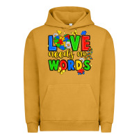 Pigment Peanut Butter love needs no words Urban Hoodie - JahusDesignShop